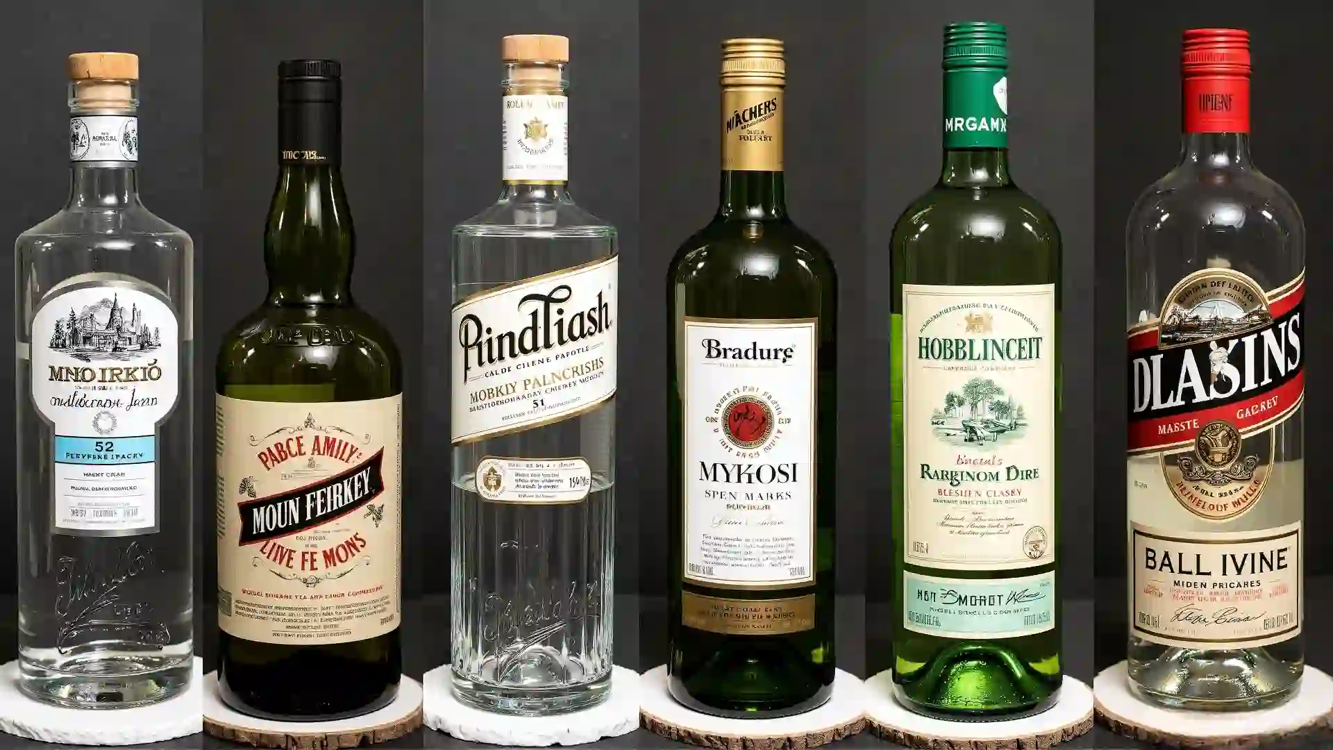 Decorative Glass Bottles for Gin | Artistic Packaging for Premium Brands