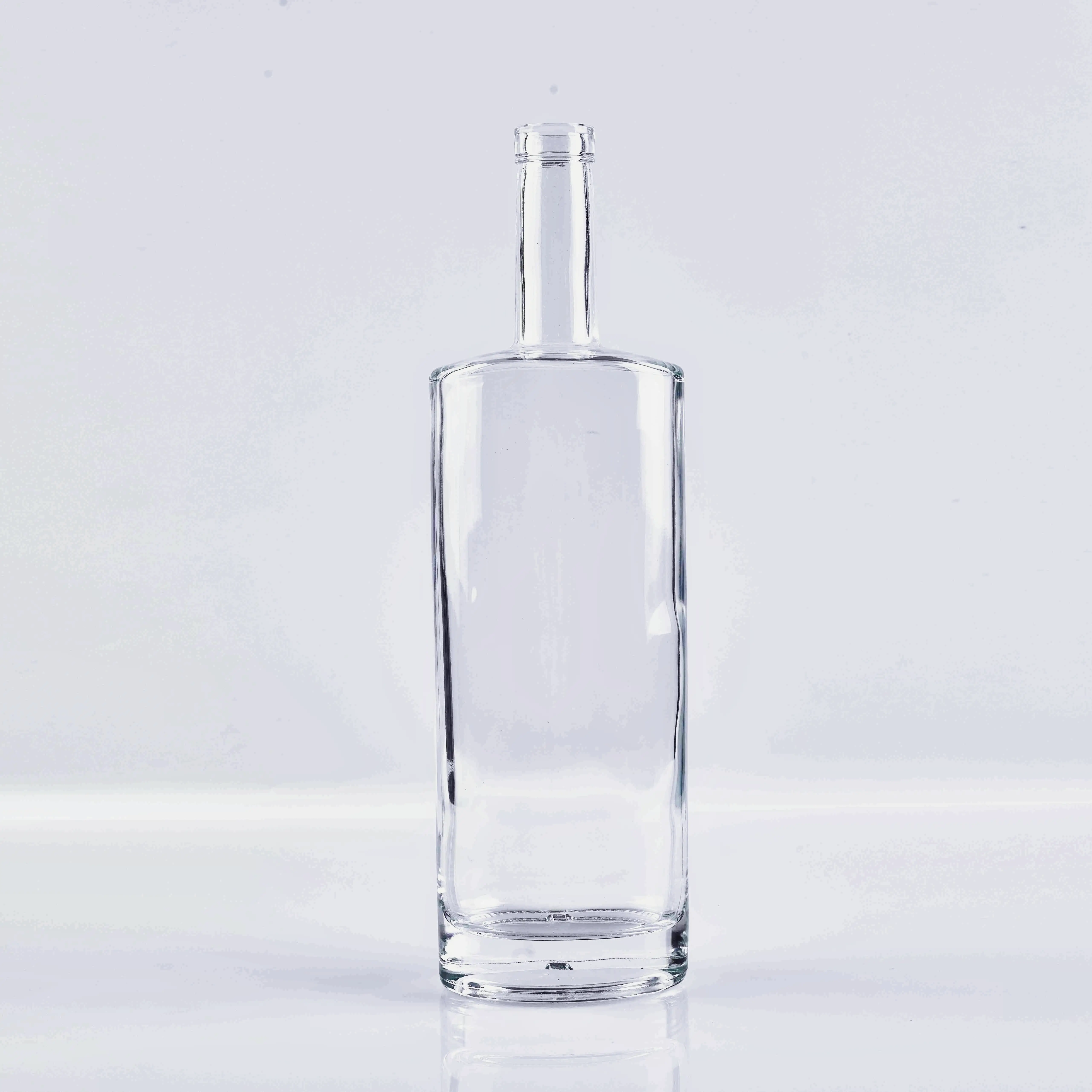 750ml Oval Glass Bottle For Tequila Mezcal Vodka